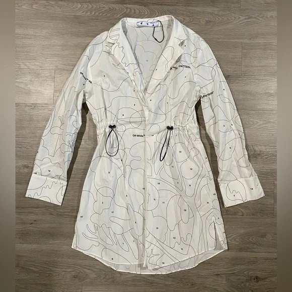 Off White Puzzle Dress White Women’s - Picture 4 of 12